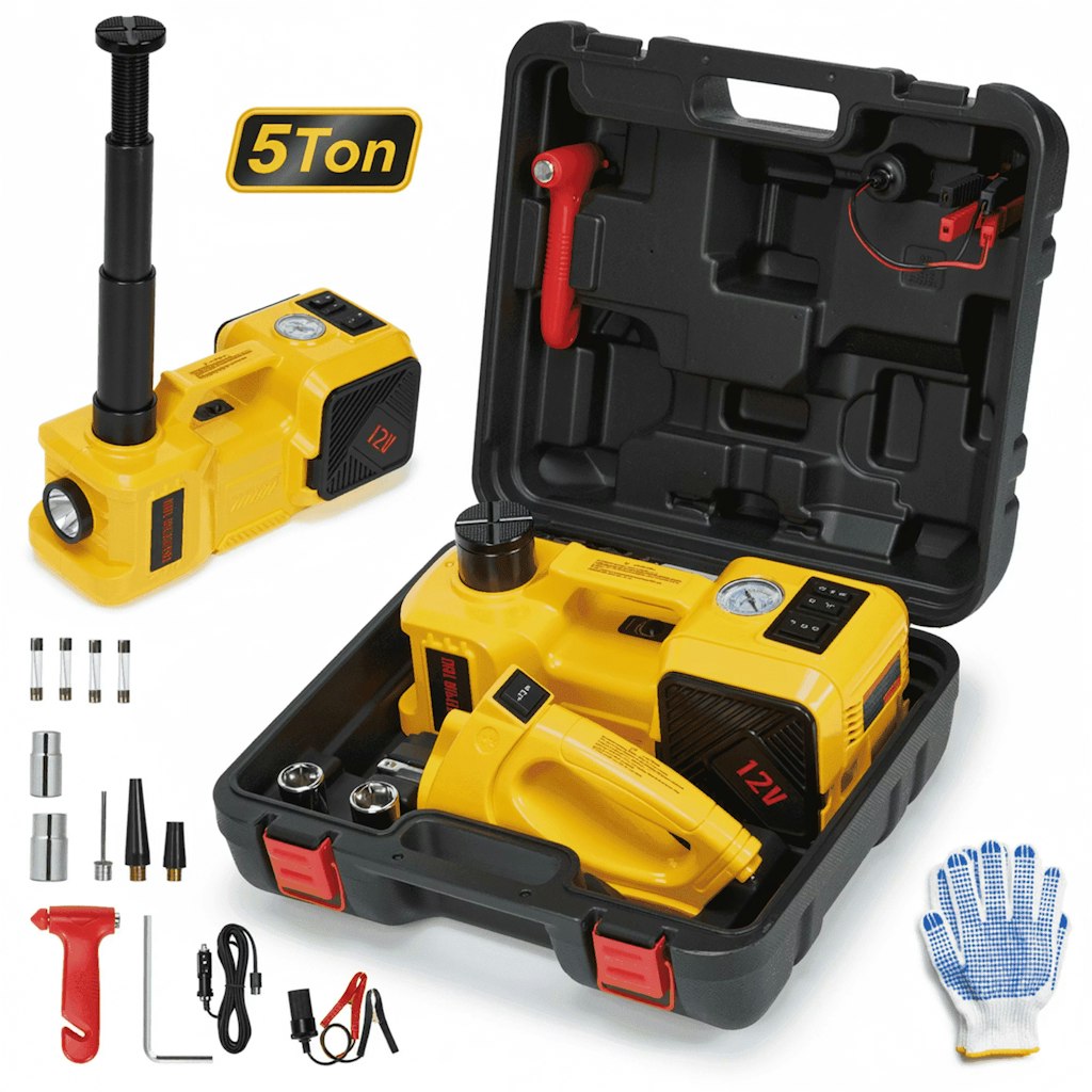 Naipo 5-Ton 12V Portable Electric Car Jack Kit: $89.29