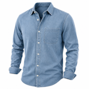 Men's Vintage Long Sleeve Button-Up Cotton Shirt for 2 for $12 + $18 shipping
