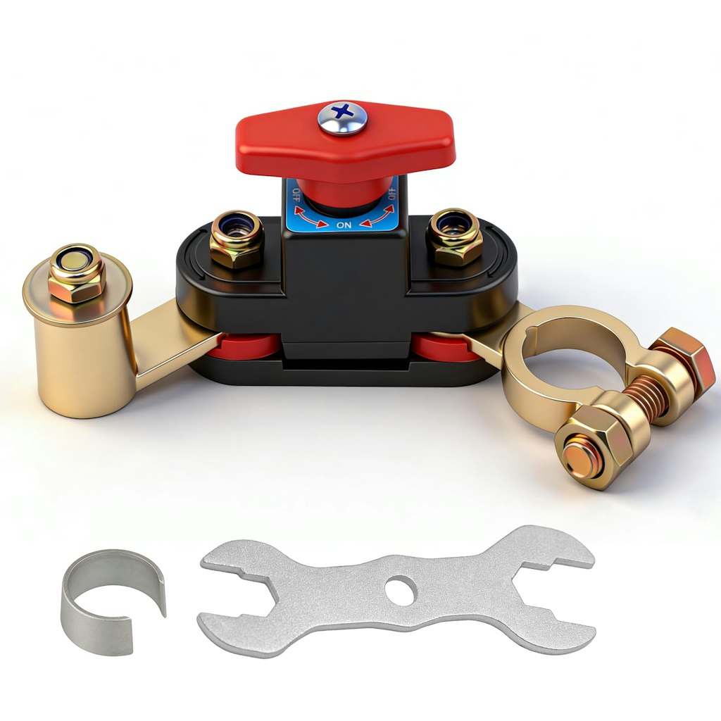 12V/24V Adjustable Pure Copper Battery Disconnect Switch: $3.99 w/ Prime
