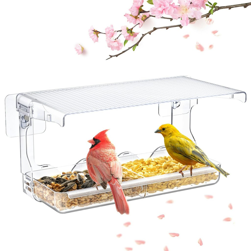 Clear Window-Mounted Bird Feeder: $7.52