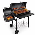 Family-Size 512 sq. in Charcoal Offset Smoker BBQ Grill for $107 + free shipping