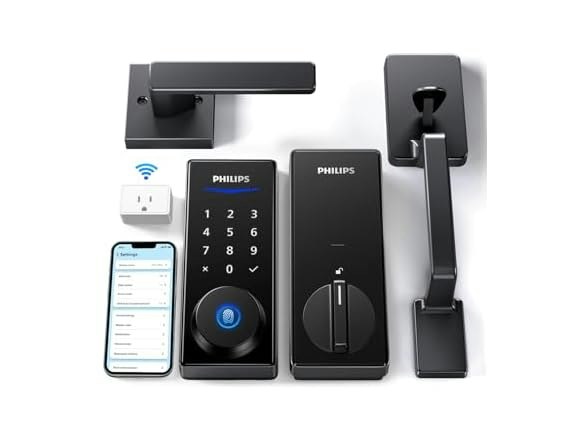 Philips 4000 Series Wi-Fi Smart Deadbolt w/ Handleset: $80