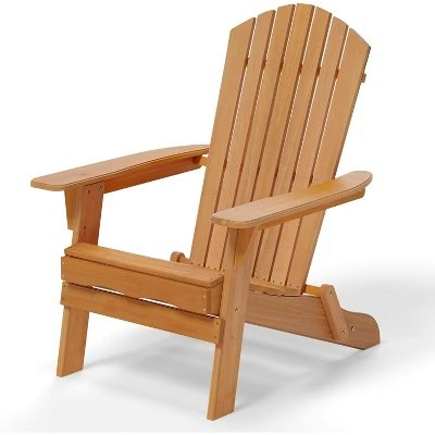 Folding Wood Adirondack Chair: $50