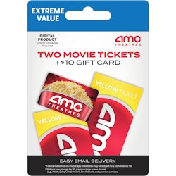 AMC 2 Movie Theater Yellow Tickets & $10 Code for $26 + email delivery