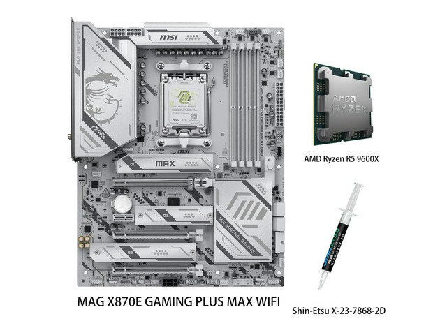 MSI MAG X870E Gaming Plus WiFi Motherboard and AMD Ryzen 5 9600X CPU Combo: $759.99 MSI MAG X870E Gaming Plus WiFi Motherboard and AMD Ryzen 5 9600X CPU Combo: $759.99