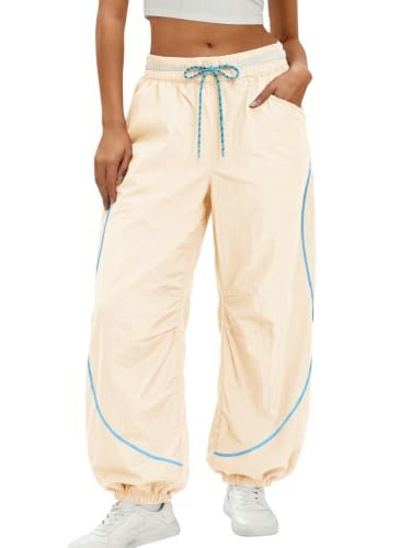 Aoysky Women's Parachute Track Pants: $25.59