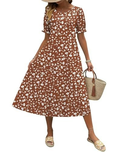 Zeagoo Women's Cotton A-Line Midi Dress: $19.97 Zeagoo Women's Cotton A-Line Midi Dress: $19.97