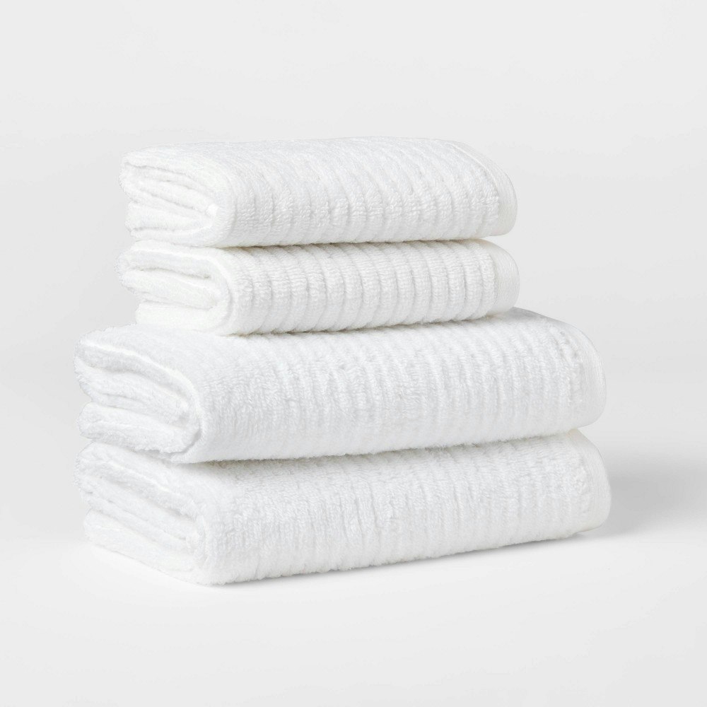 Threshold Quick Dry Ribbed Hand Towel 4-Pack: $14