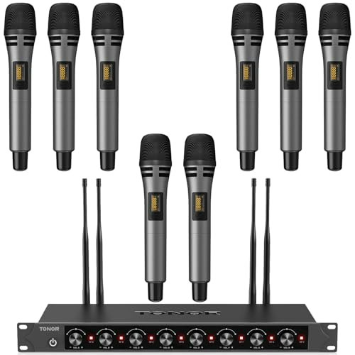 Tonor 8-Channel Wireless UHF Microphone System: $249.99 Tonor 8-Channel Wireless UHF Microphone System: $249.99