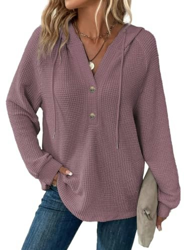 Dokotoo Women's Waffle Knit Hoodie Sweatshirt: $23.73 Dokotoo Women's Waffle Knit Hoodie Sweatshirt: $23.73