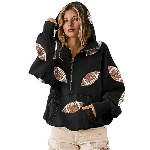 SeekMe Women's Sequin Football Hoodie: $39.99 SeekMe Women's Sequin Football Hoodie: $39.99