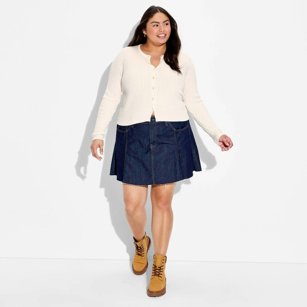 Women's Crewneck Baby Cable Cardigan 4X: $25 Women's Crewneck Baby Cable Cardigan 4X: $25