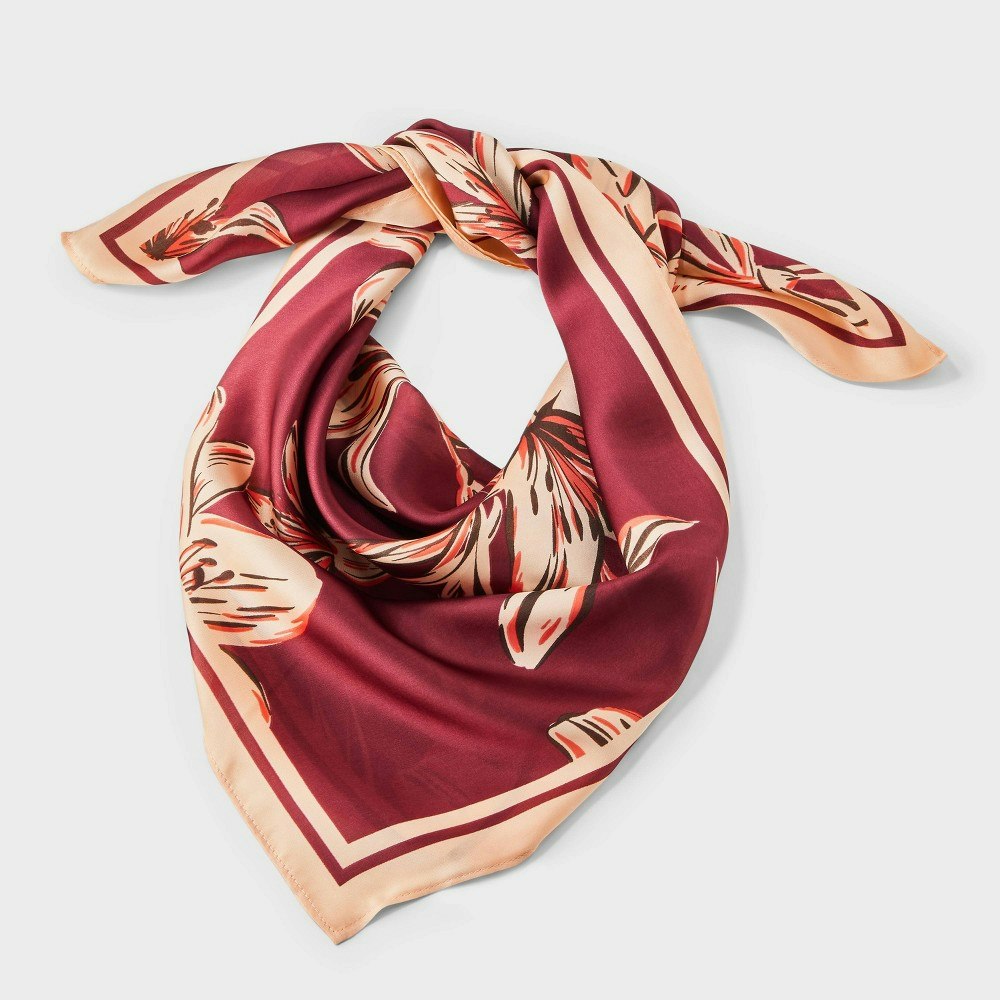 A New Day Floral Print Square Scarf: $15 A New Day Floral Print Square Scarf: $15