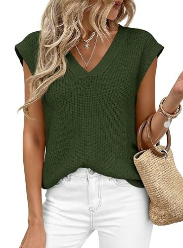 Prettygarden Women's Cap Sleeve Sweater Vest: $28.88 Prettygarden Women's Cap Sleeve Sweater Vest: $28.88
