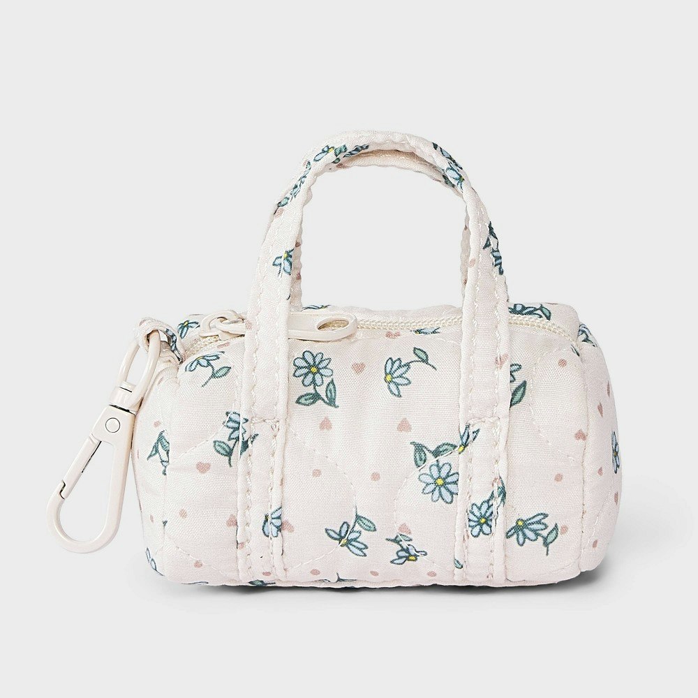 Art Class Girls' Floral Mini Duffle Bag Charm: $8 Art Class Girls' Floral Mini Duffle Bag Charm: $8