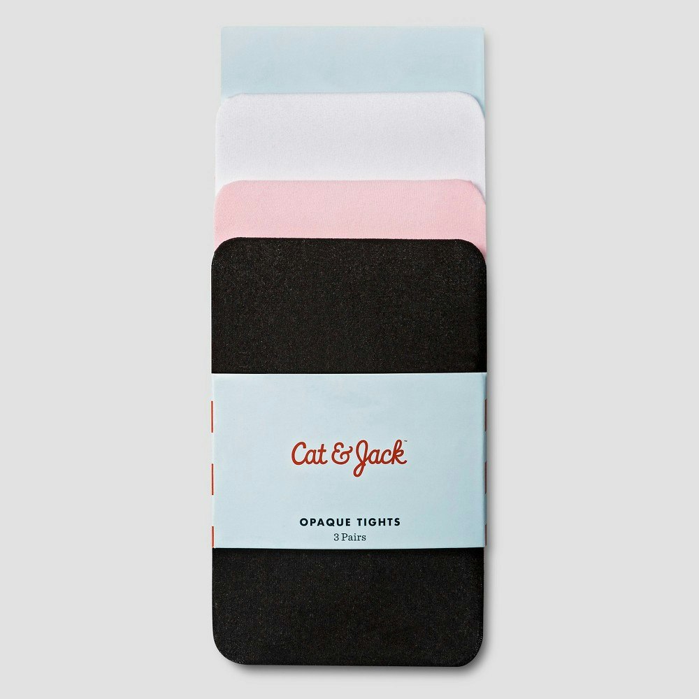 Cat & Jack Baby Girls' Opaque Tights 3-Pack: $10