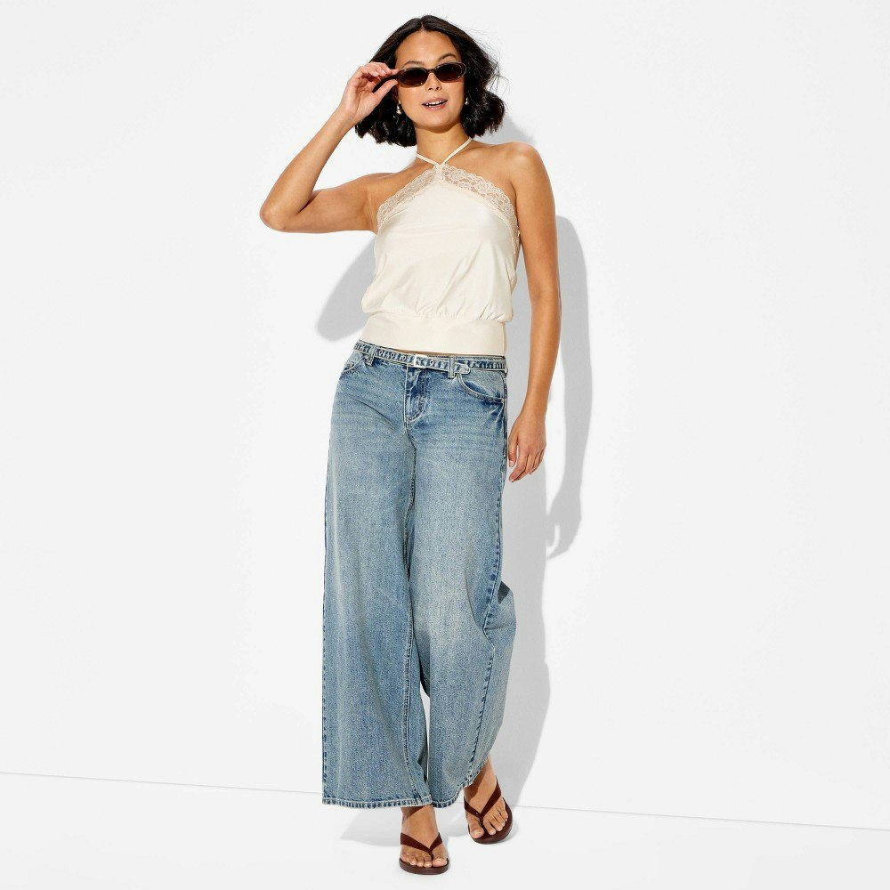 Wild Fable Women's Banded Bottom Lace Top: $15