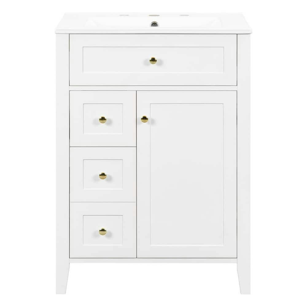 24-Inch Freestanding Bath Vanity with Ceramic Top: $389.47