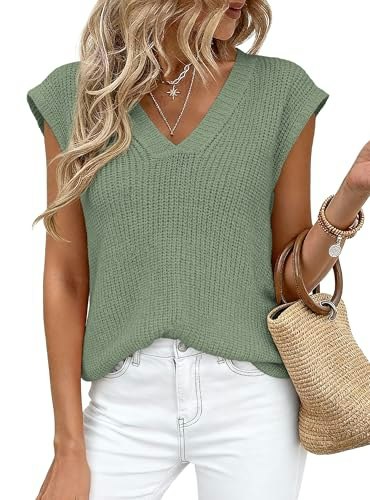 Prettygarden Women's Cap Sleeve Sweater Vest: $27.45 Prettygarden Women's Cap Sleeve Sweater Vest: $27.45