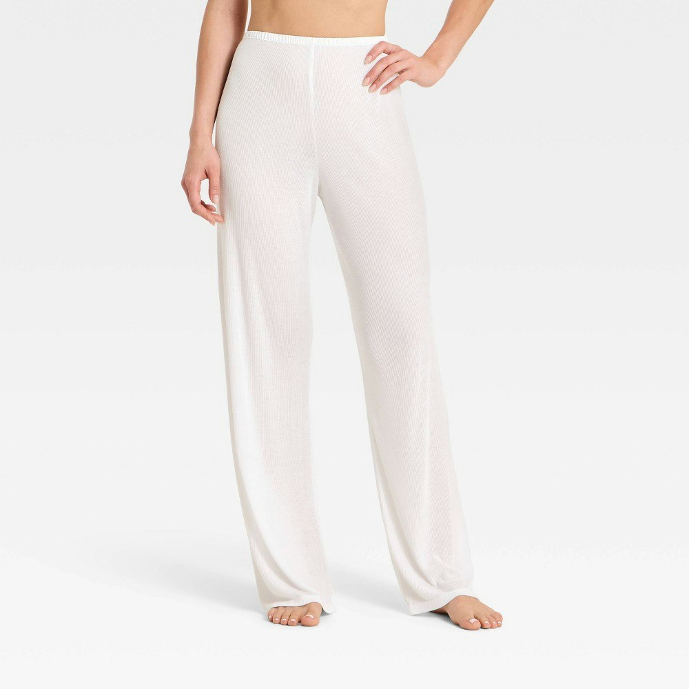 Auden Women's Sheer Ribbed Pajama Pants: $20