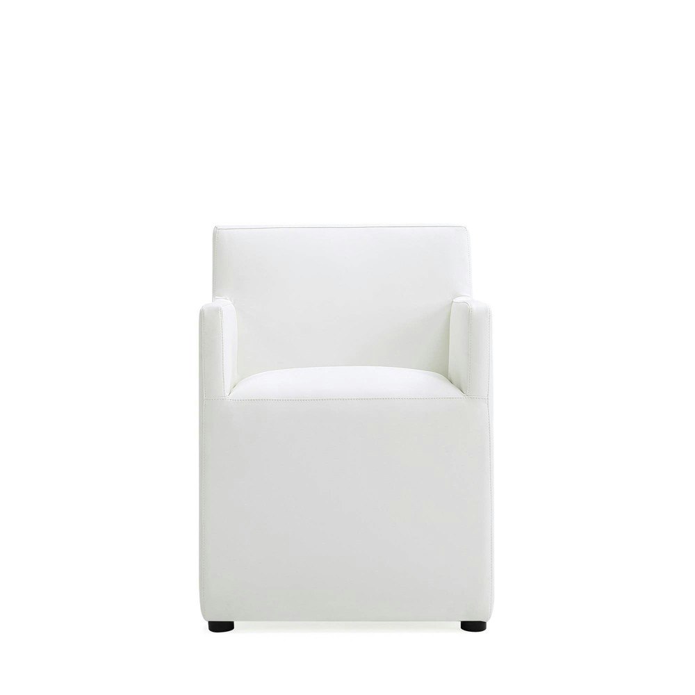 Manhattan Comfort Anna Modern Square Faux Leather Dining Armchair: $297.99 Manhattan Comfort Anna Modern Square Faux Leather Dining Armchair: $297.99