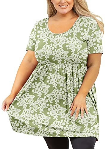 AusLook Women's Plus Size Pleated Tunic Top: $16.99 AusLook Women's Plus Size Pleated Tunic Top: $16.99