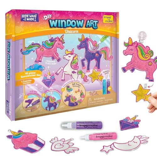 Imagimake Unicorn Window Art 16-Piece Suncatcher Kit: $16.97 Imagimake Unicorn Window Art 16-Piece Suncatcher Kit: $16.97