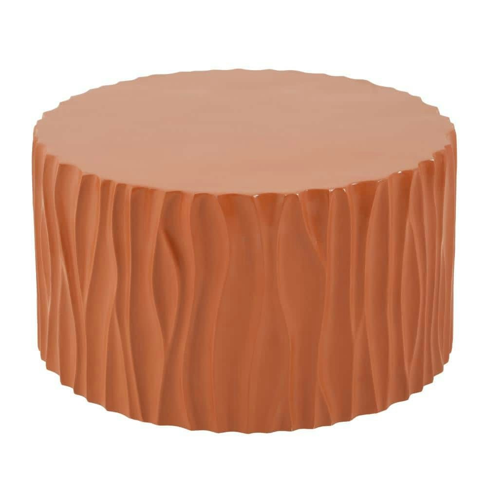 26.77-Inch Terracotta Round MGO Outdoor Side Table: $379.90