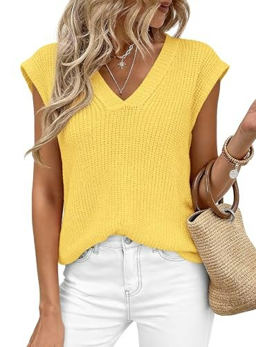 Prettygarden Women's Cap Sleeve Sweater Vest: $26.58 Prettygarden Women's Cap Sleeve Sweater Vest: $26.58