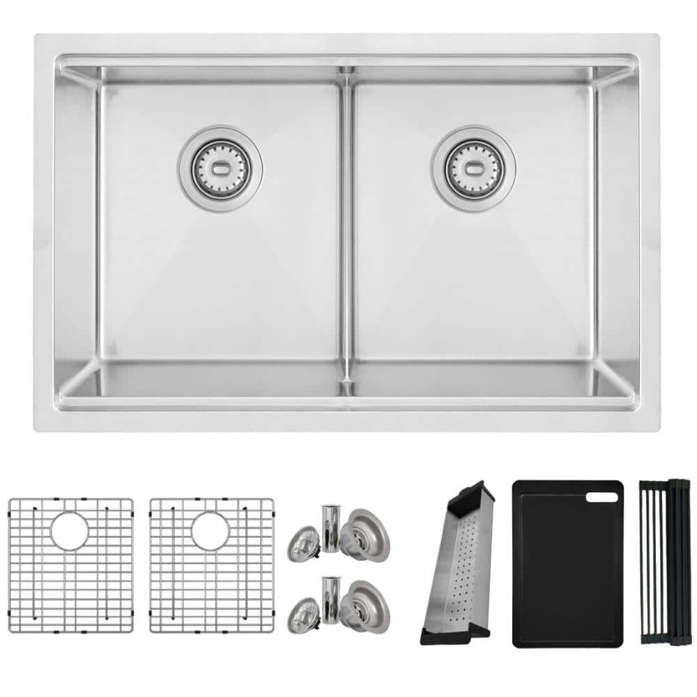 30-Inch Stainless Steel Double Bowl Workstation Kitchen Sink: $752 30-Inch Stainless Steel Double Bowl Workstation Kitchen Sink: $752