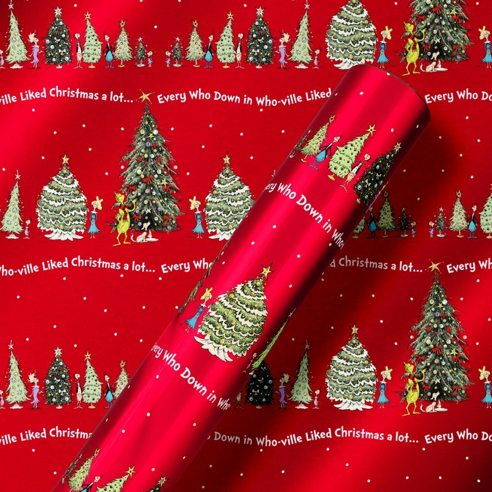 30-Inch 25-Square-Foot Grinch Wrapping Paper: $6 30-Inch 25-Square-Foot Grinch Wrapping Paper: $6