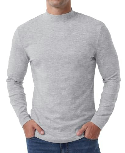 Askdeer Men's Cotton Mock Turtleneck Thermal Shirt: $14.98 Askdeer Men's Cotton Mock Turtleneck Thermal Shirt: $14.98