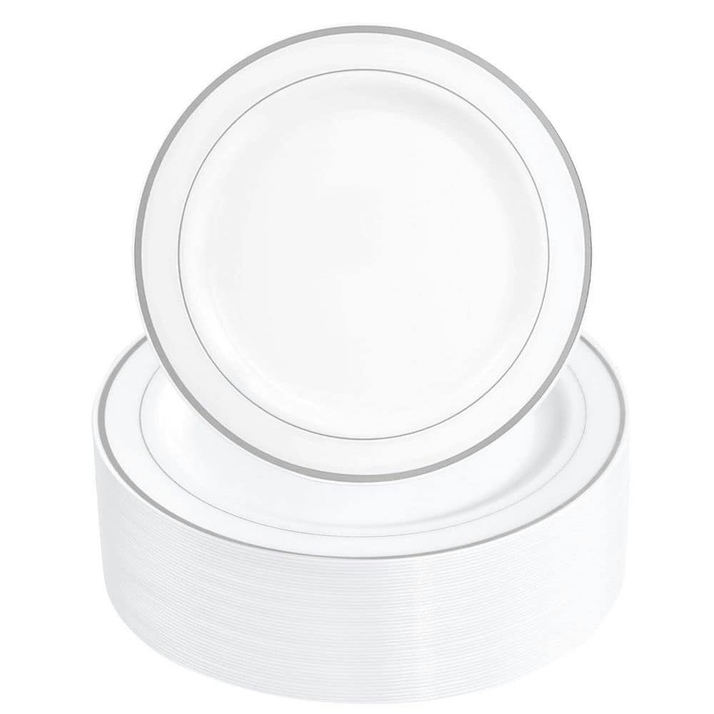 7.5-Inch Silver Rim Plastic Dessert and Salad Plates 144-Piece Set: $134.31 7.5-Inch Silver Rim Plastic Dessert and Salad Plates 144-Piece Set: $134.31