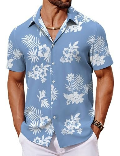 Coofandy Men's Hawaiian Tropical Button-Down Shirt: $14.99 Coofandy Men's Hawaiian Tropical Button-Down Shirt: $14.99