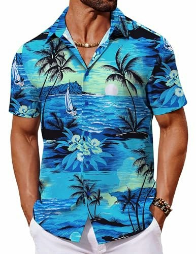 Coofandy Men's Big and Tall Hawaiian Shirt: $14.99 Coofandy Men's Big and Tall Hawaiian Shirt: $14.99