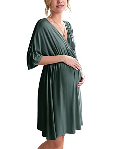 Ekouaer Maternity Labor and Delivery Nursing Nightgown: $26.19