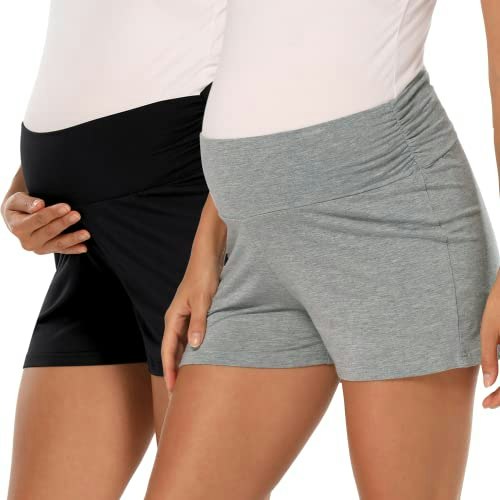 Fitglam Women's Maternity Lounge Shorts 2-Pack: $21.13