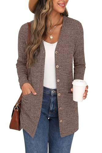 Grecerelle Women's Ribbed Long Sleeve Open Front Cardigan: $25.49 Grecerelle Women's Ribbed Long Sleeve Open Front Cardigan: $25.49