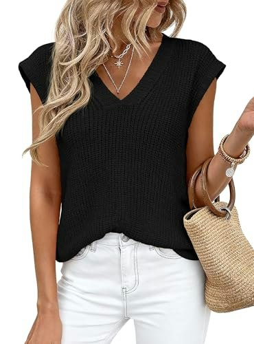 Prettygarden Women's Cap Sleeve Sweater Vest: $27.54 Prettygarden Women's Cap Sleeve Sweater Vest: $27.54