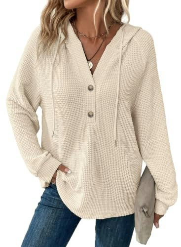 Dokotoo Women's Oversized Waffle Knit Hoodie: $23.73 Dokotoo Women's Oversized Waffle Knit Hoodie: $23.73