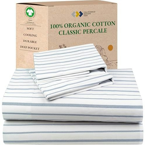 California Design Den Organic Cotton Full Bed Sheets 4-Piece Set: $50.99 California Design Den Organic Cotton Full Bed Sheets 4-Piece Set: $50.99