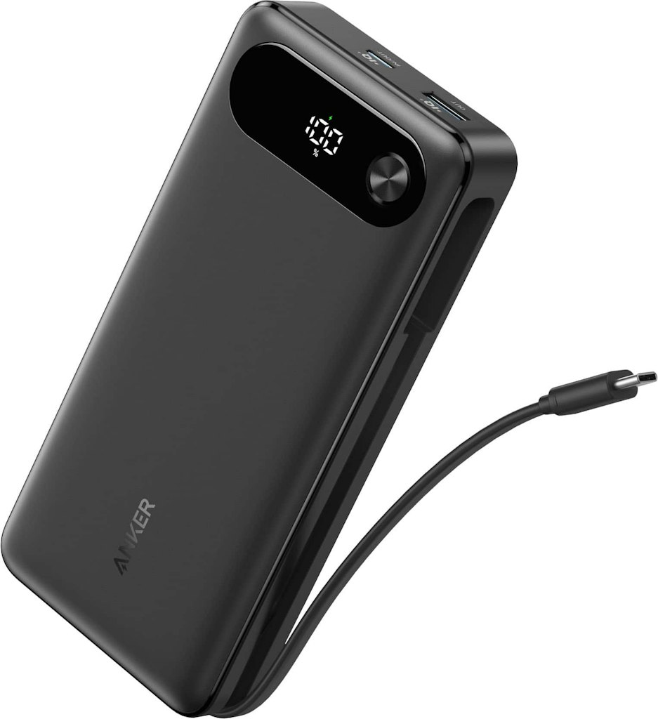 Anker 20,000mAh 87W Power Bank with Built-in USB-C Cable: $59.99