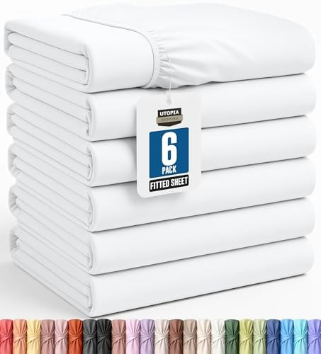 Utopia Bedding Queen Fitted Sheet 6-Pack: $46.74 Utopia Bedding Queen Fitted Sheet 6-Pack: $46.74
