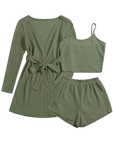 Ekouaer 3-Piece Waffle Knit Pajama Lounge Set: $19.99 Ekouaer 3-Piece Waffle Knit Pajama Lounge Set: $19.99