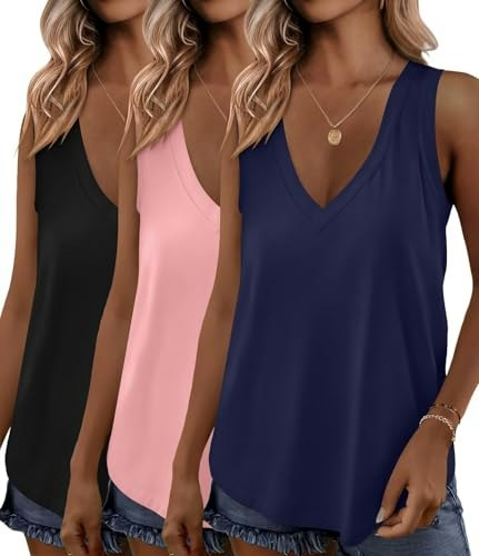KKJ Women's V-Neck Tank Top 3-Pack: $25.49 KKJ Women's V-Neck Tank Top 3-Pack: $25.49