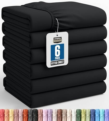 Utopia Bedding Twin Fitted Sheets 6-Pack: $32.29 Utopia Bedding Twin Fitted Sheets 6-Pack: $32.29