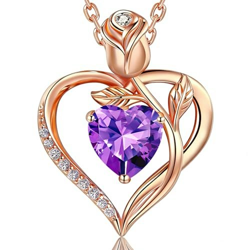 Jacupo Heart Birthstone Necklace: $83.97