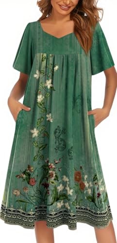Ekouaer Women's Short Sleeve Nightgown with Pockets: $18.98 Ekouaer Women's Short Sleeve Nightgown with Pockets: $18.98