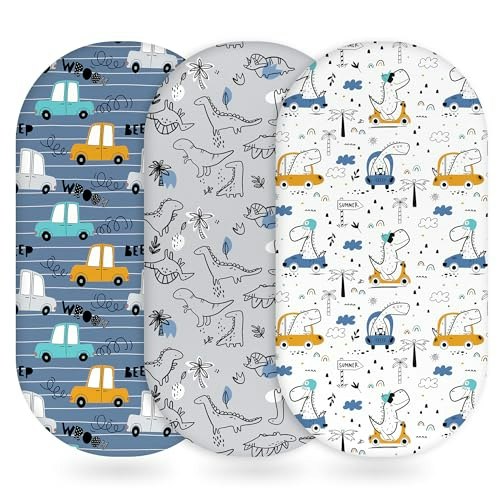 Unnivoll Fitted Baby Bassinet Sheets 3-Pack: $9.99 Unnivoll Fitted Baby Bassinet Sheets 3-Pack: $9.99