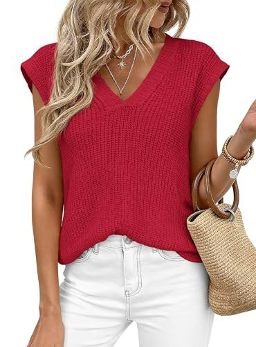Prettygarden Women's Cap Sleeve Sweater Vest: $28.88 Prettygarden Women's Cap Sleeve Sweater Vest: $28.88